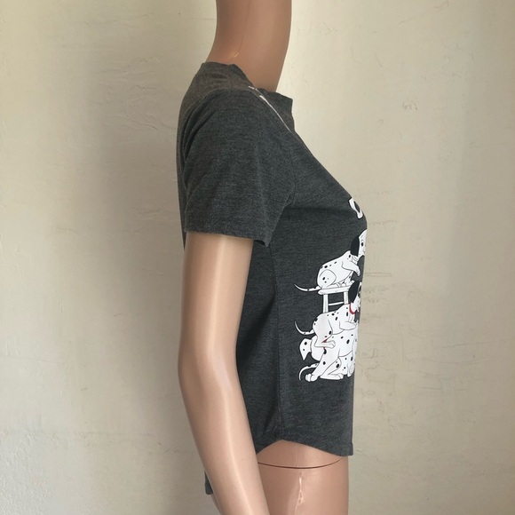Disney Junior Girls Size S Grey T-Shirt 101 Dalmatians Graphic Tee Short Sleeves - Picture 3 of 16
